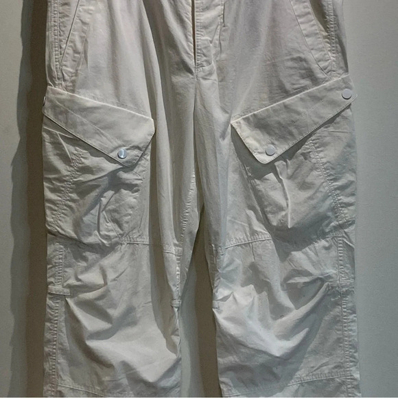 A/X Sz 32W Multi Pockets Button Fly Drawstring Hem 100% Cotton Cargo Pants - Picture 2 of 15